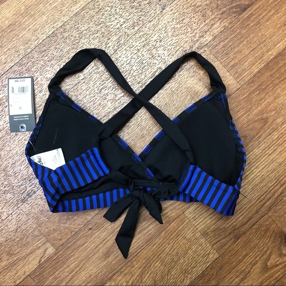 Striped Athletic Style Bathing Suit Top NWT - Picture 5 of 6